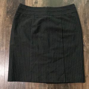 Classic pinstriped pencil skirt